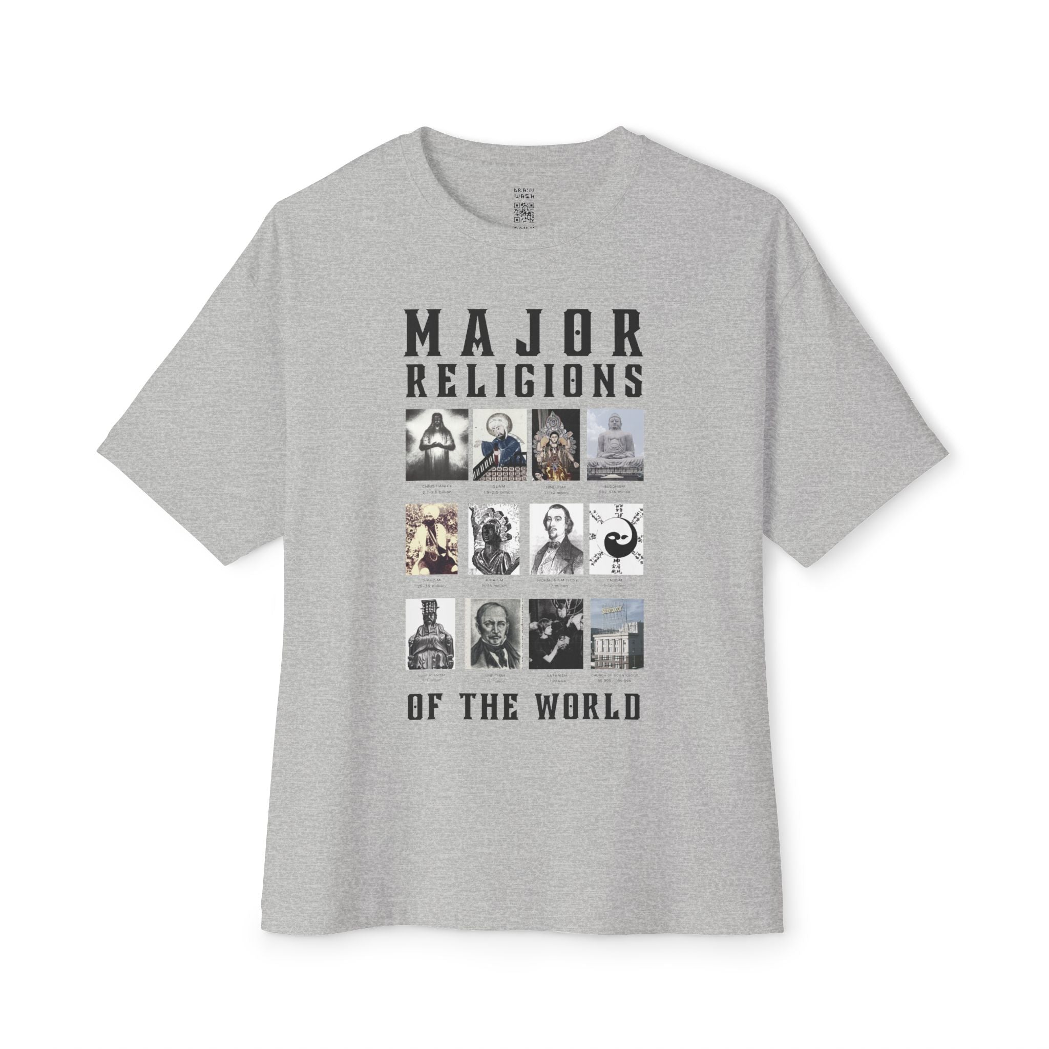 Major Religions Of The World Oversized Tee