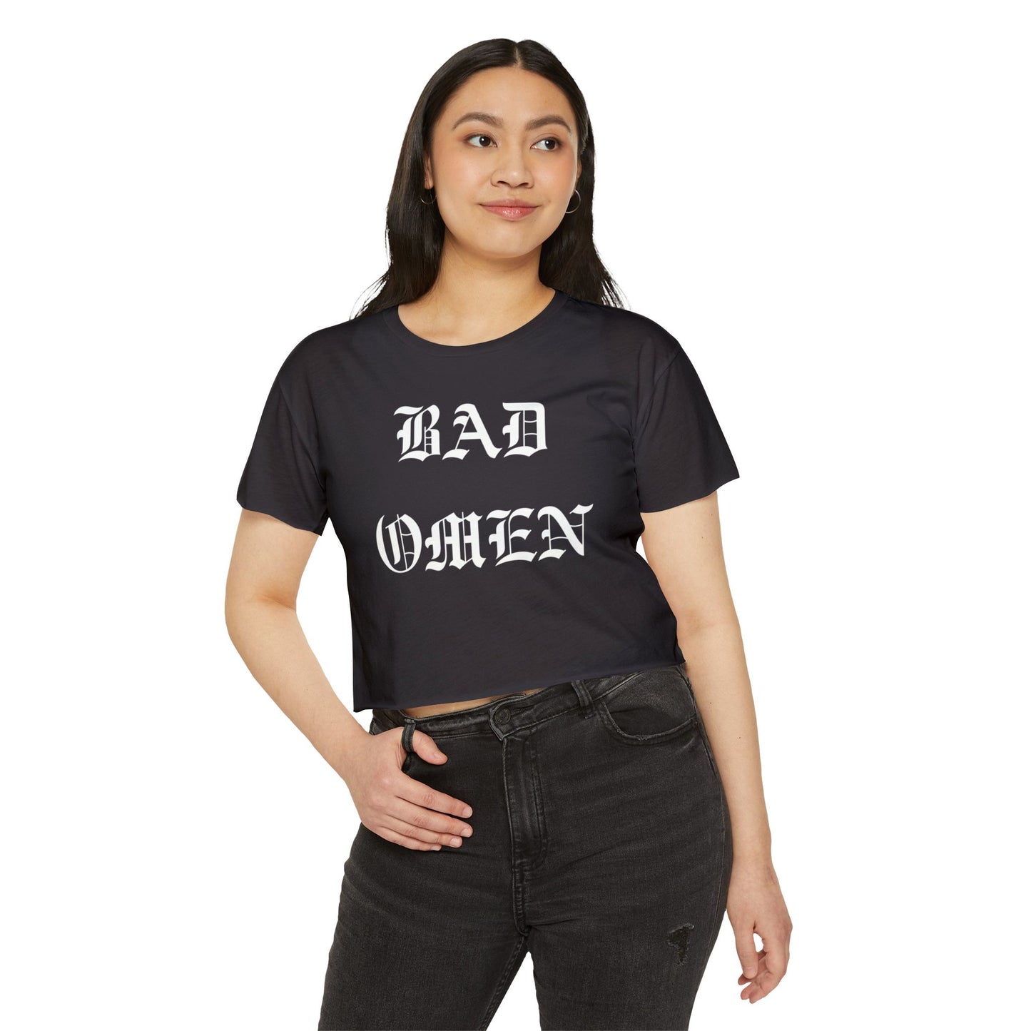 Bad Omen Crop Top Baby Tee