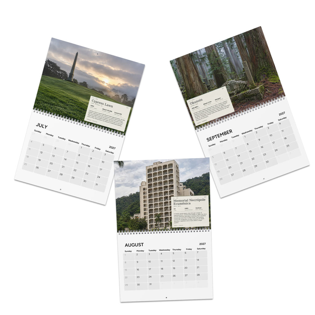 Cemeteries 2027 Wall Calendar