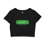 Accept Crop Top Baby Tee