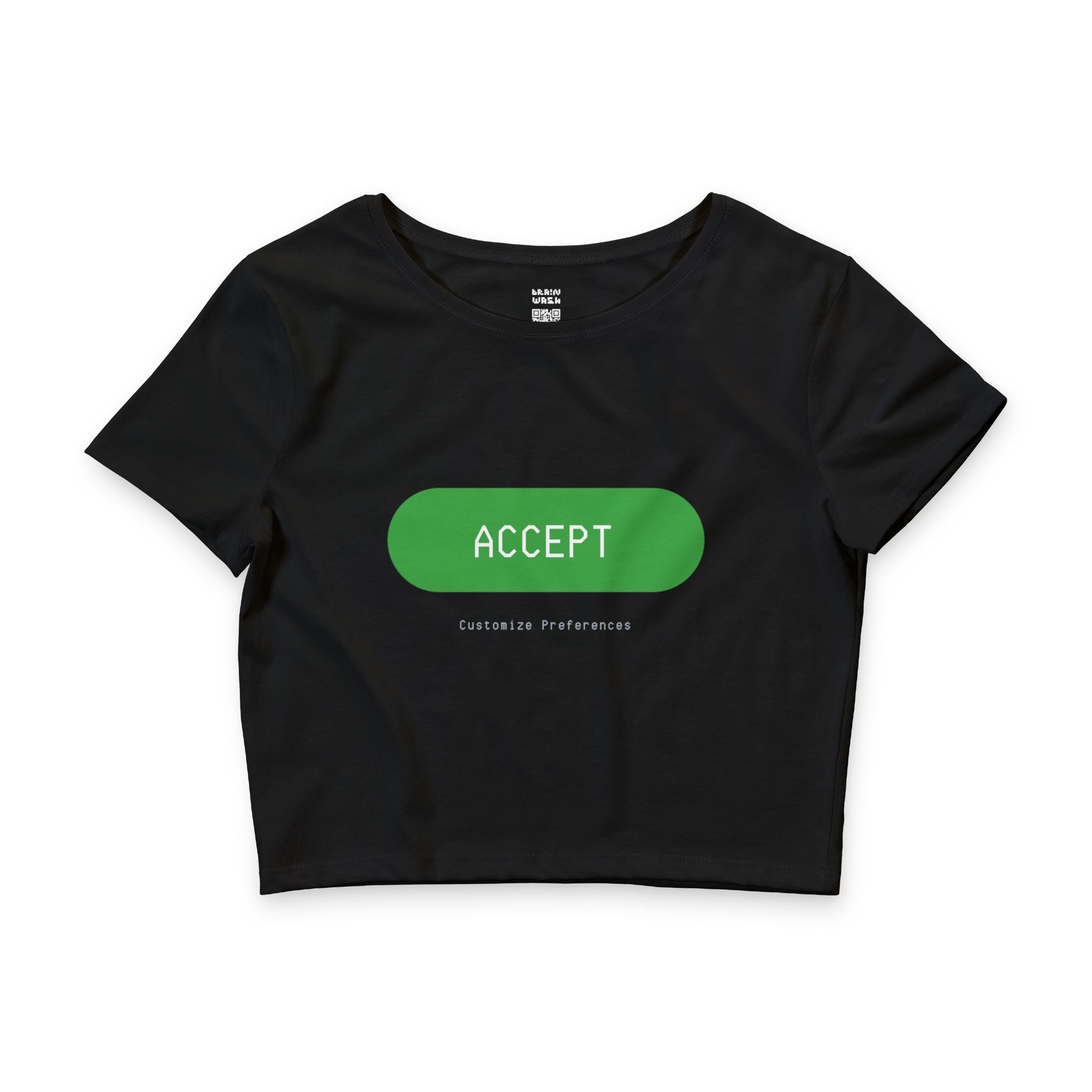 Accept Crop Top Baby Tee