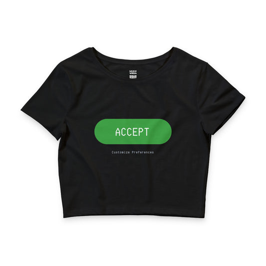 Accept Crop Top Baby Tee