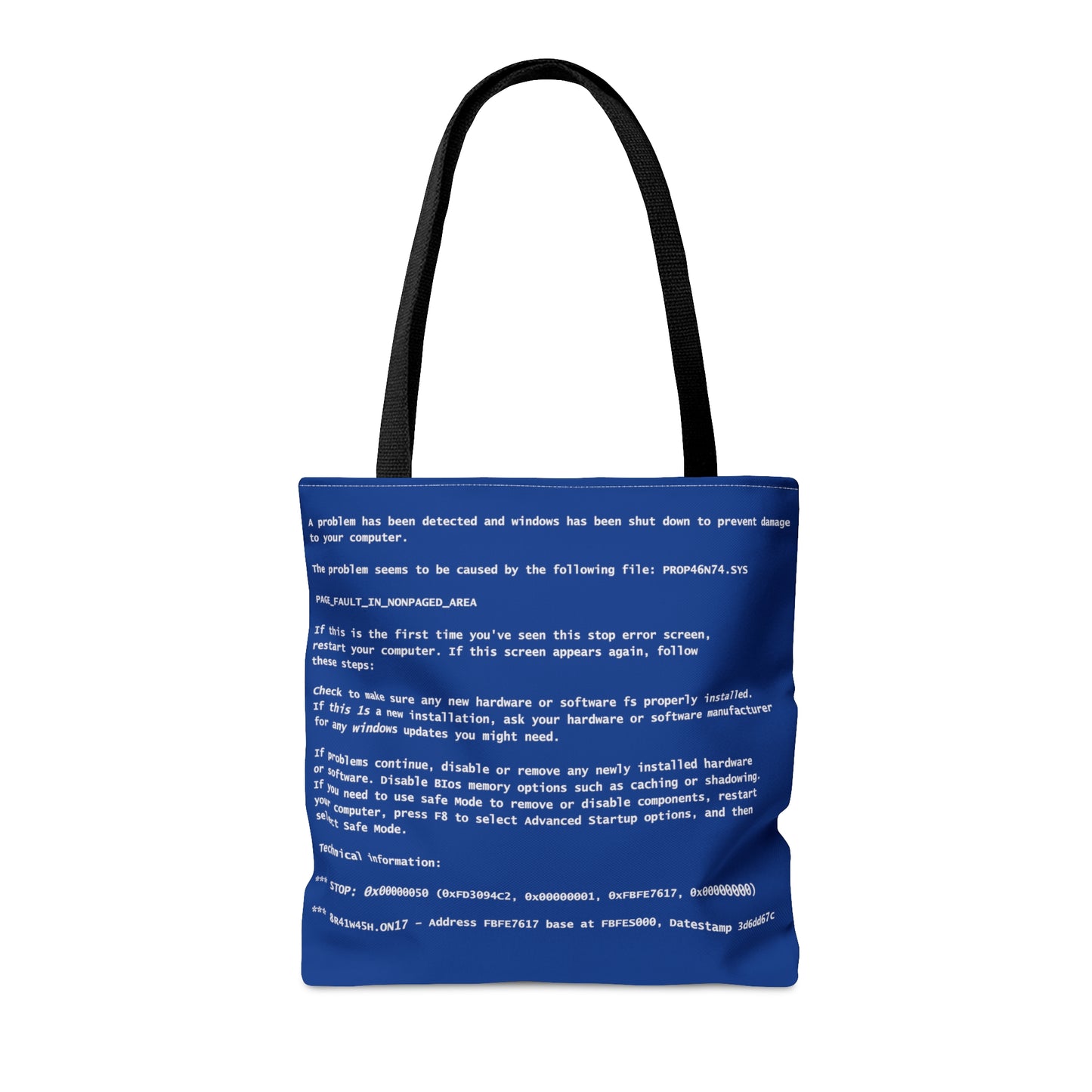 BSoD (Blue Screen of Death) Tote Bag