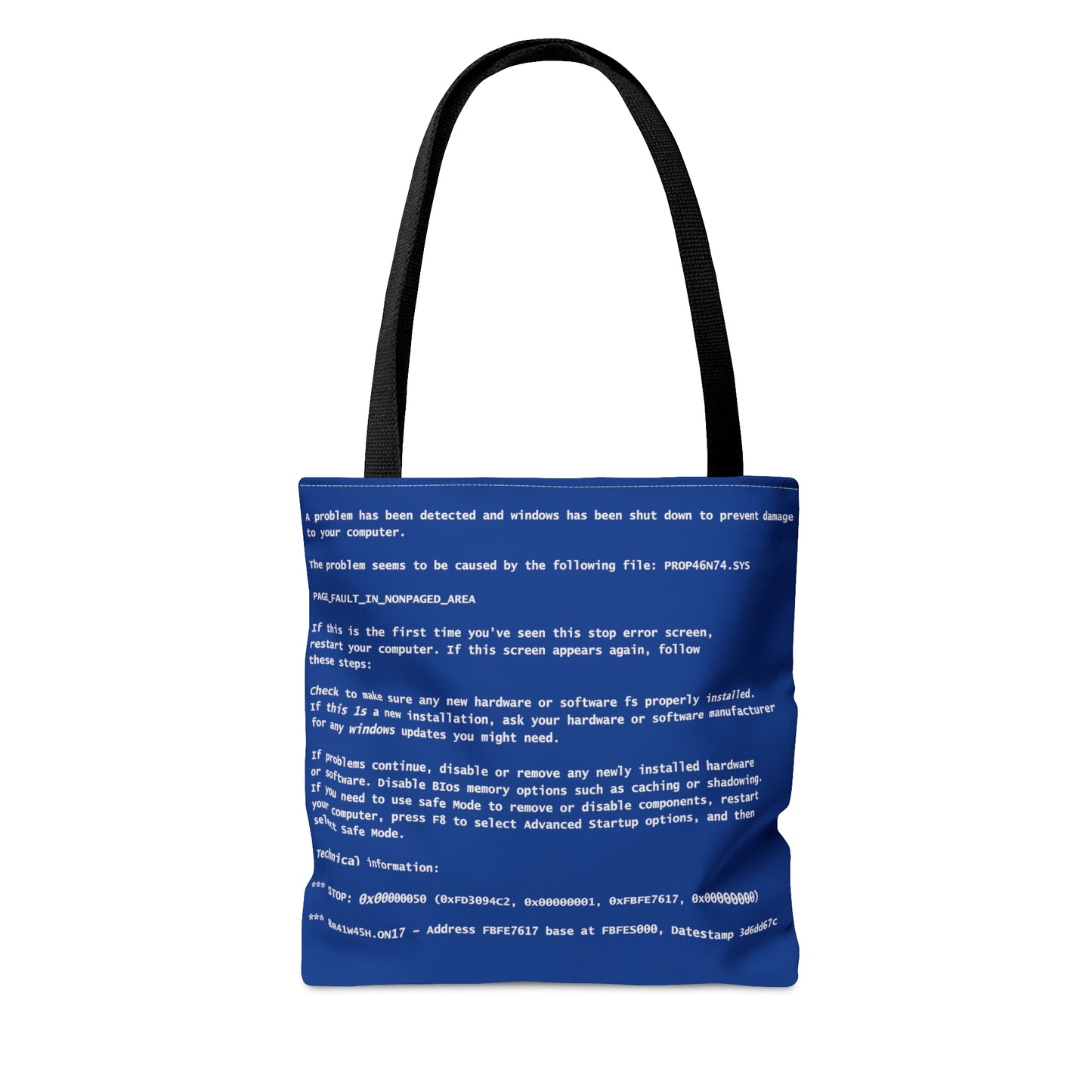 BSoD (Blue Screen of Death) Tote Bag