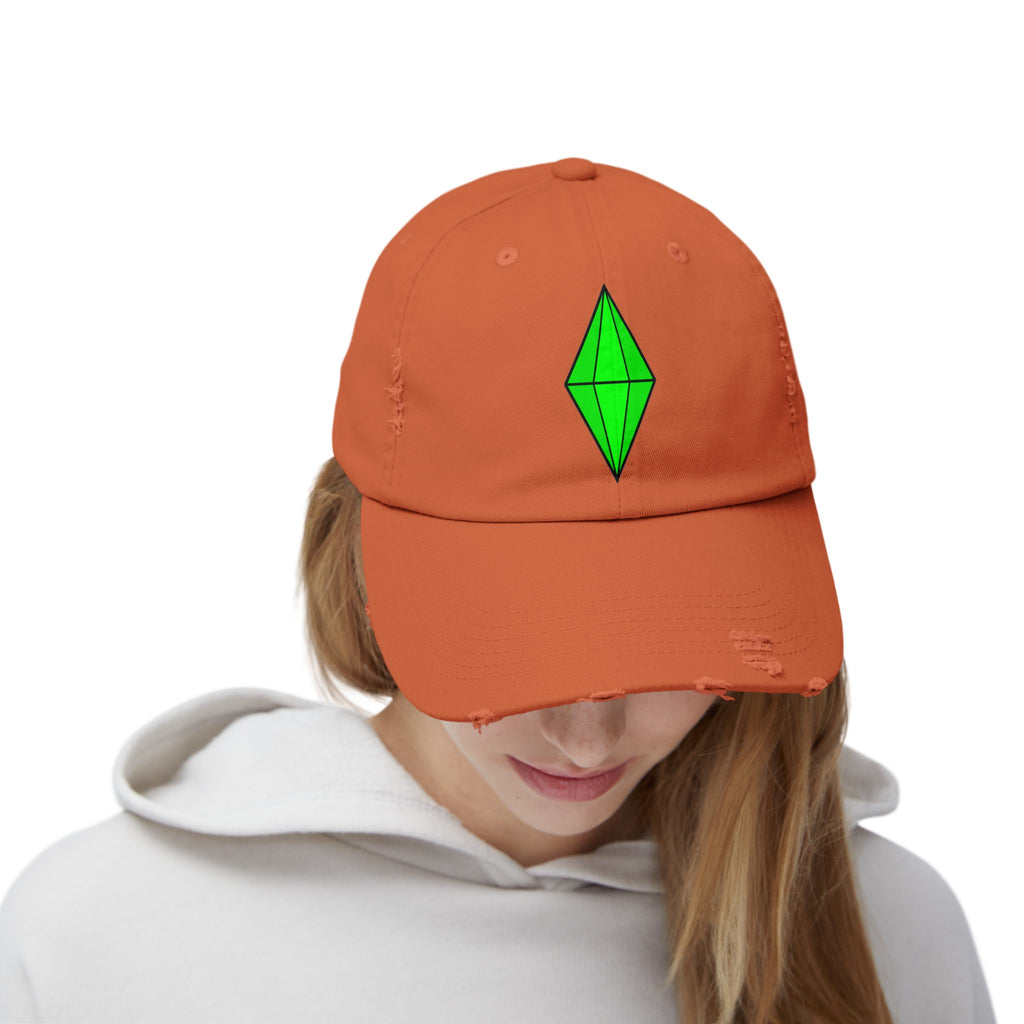 Distressed Plumbob Dad Hat