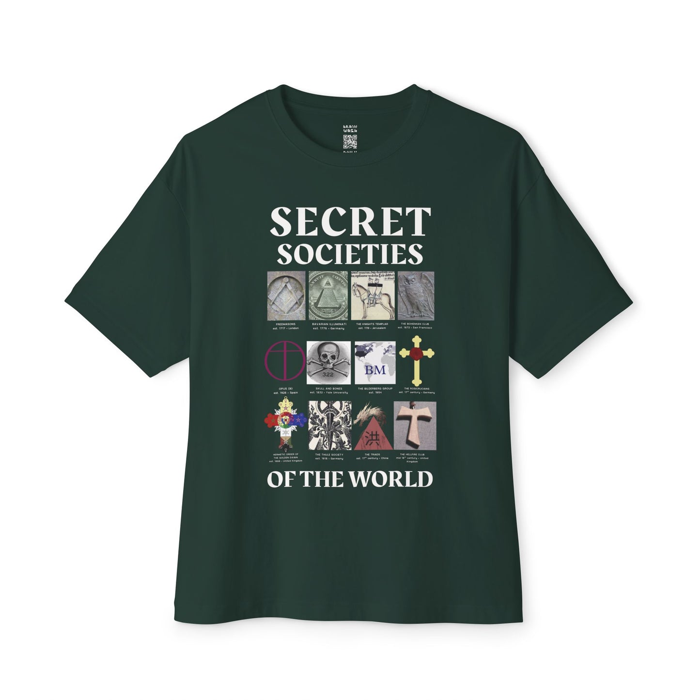 Secret Societies Of The World Oversized Tee