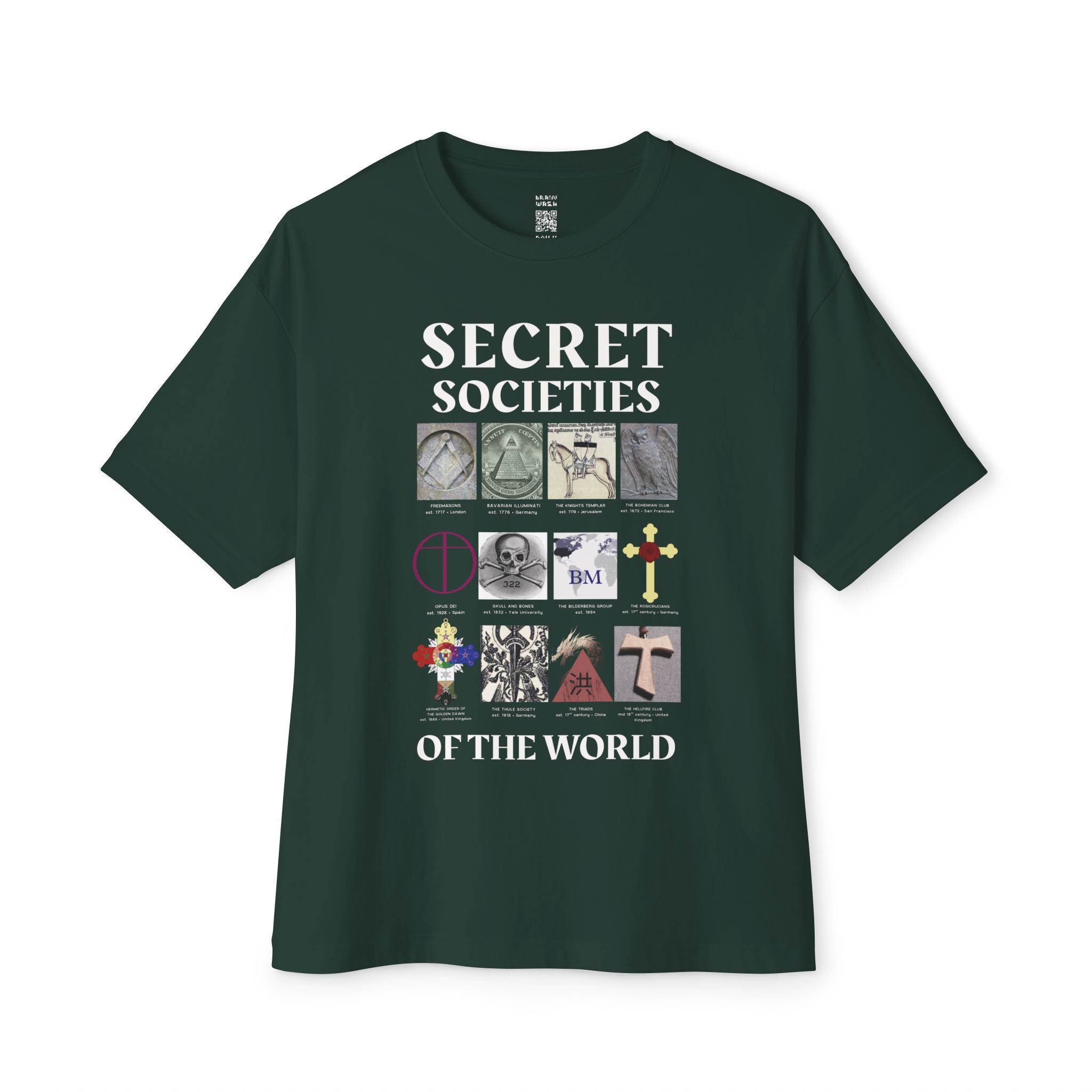Secret Societies Of The World Oversized Tee