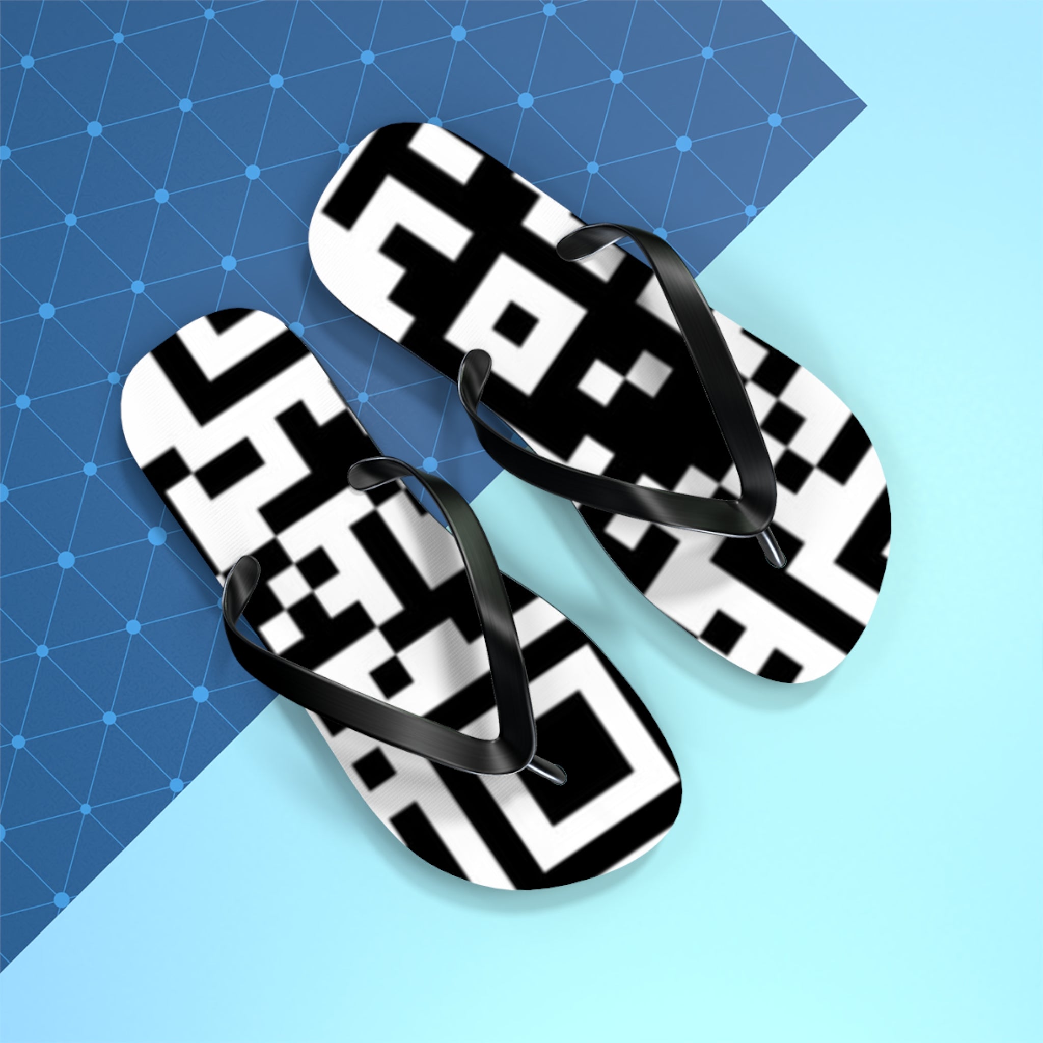 QR Print Flip Flops