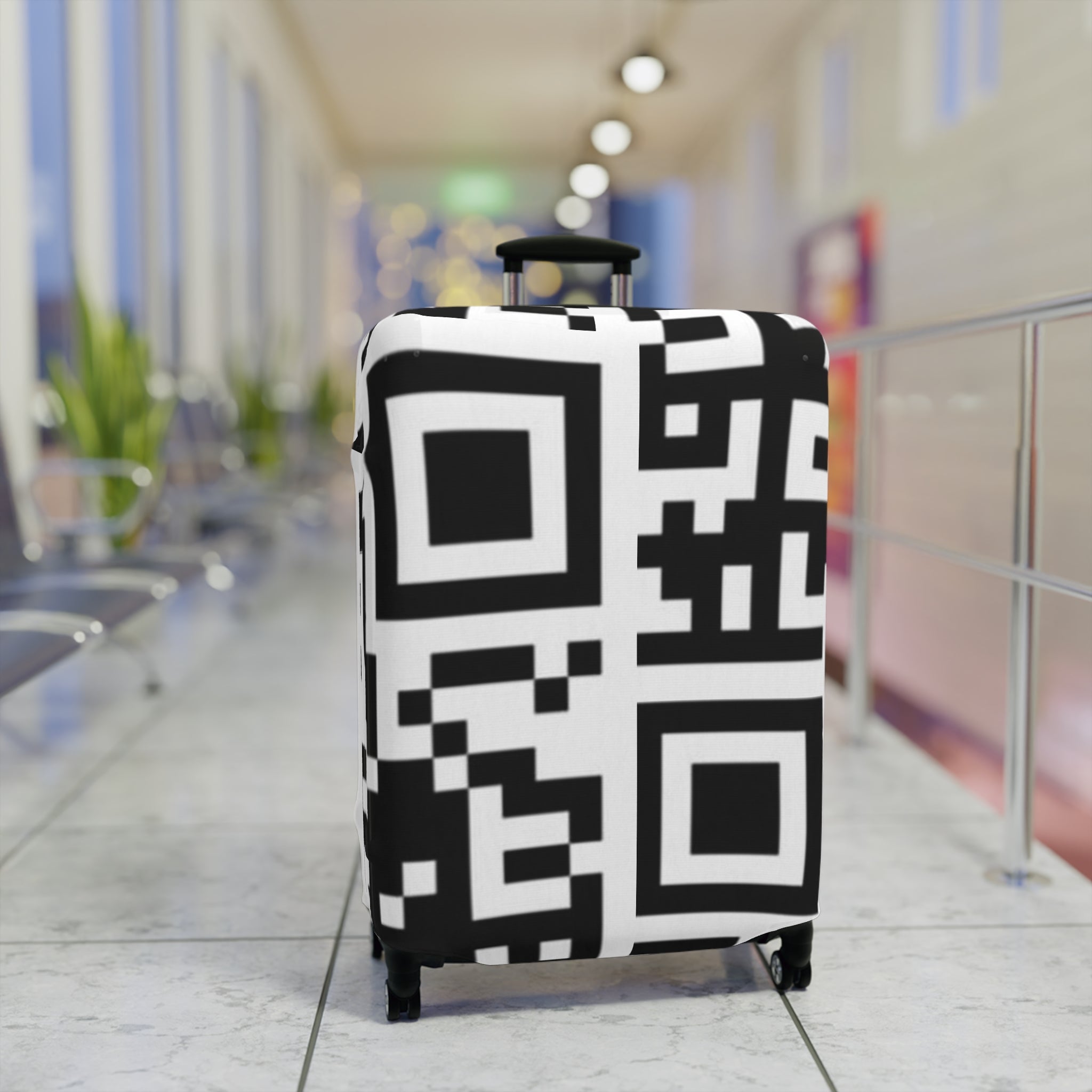 QR Print Luggage Cover
