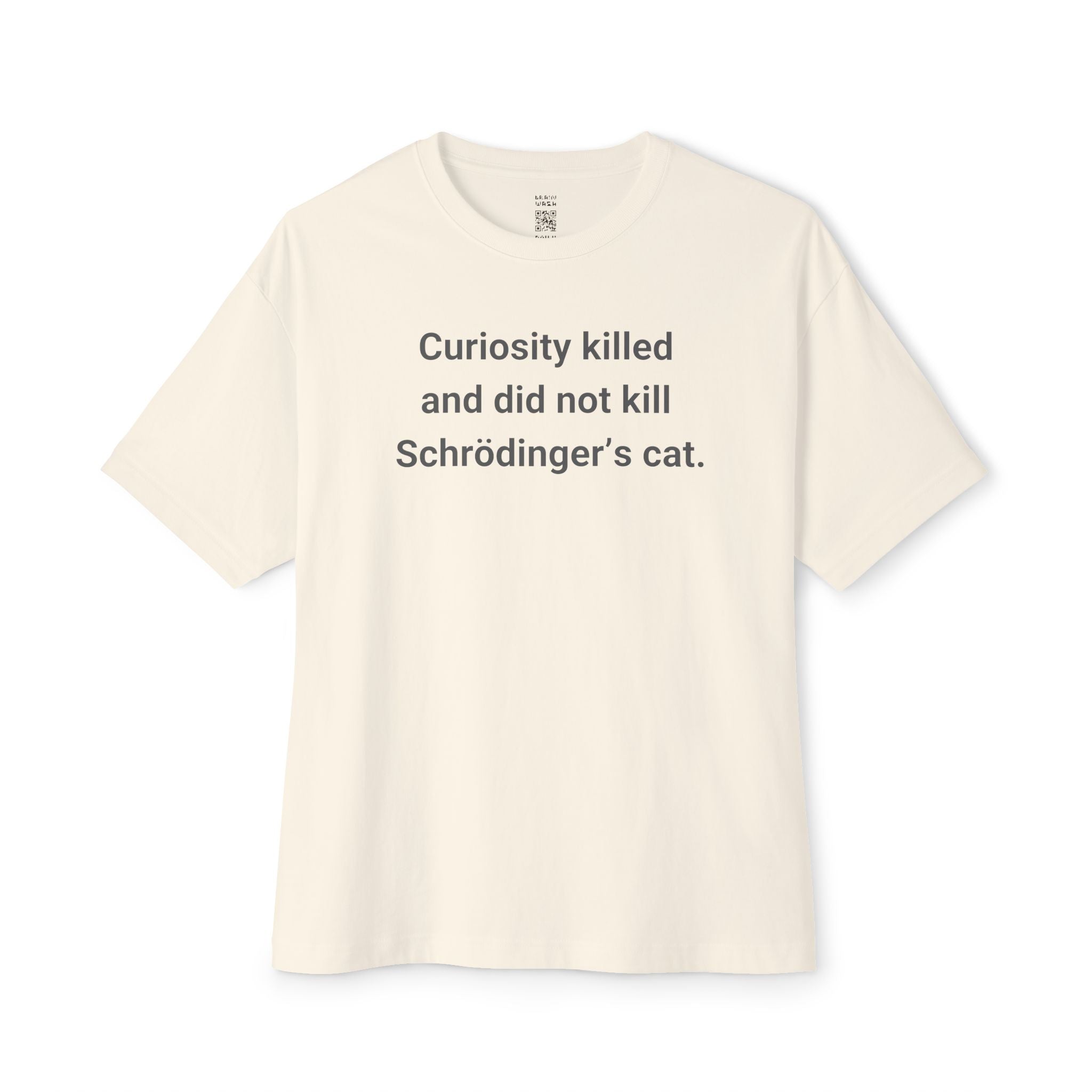 Curiosity And Schrödinger’s Cat Oversized Tee