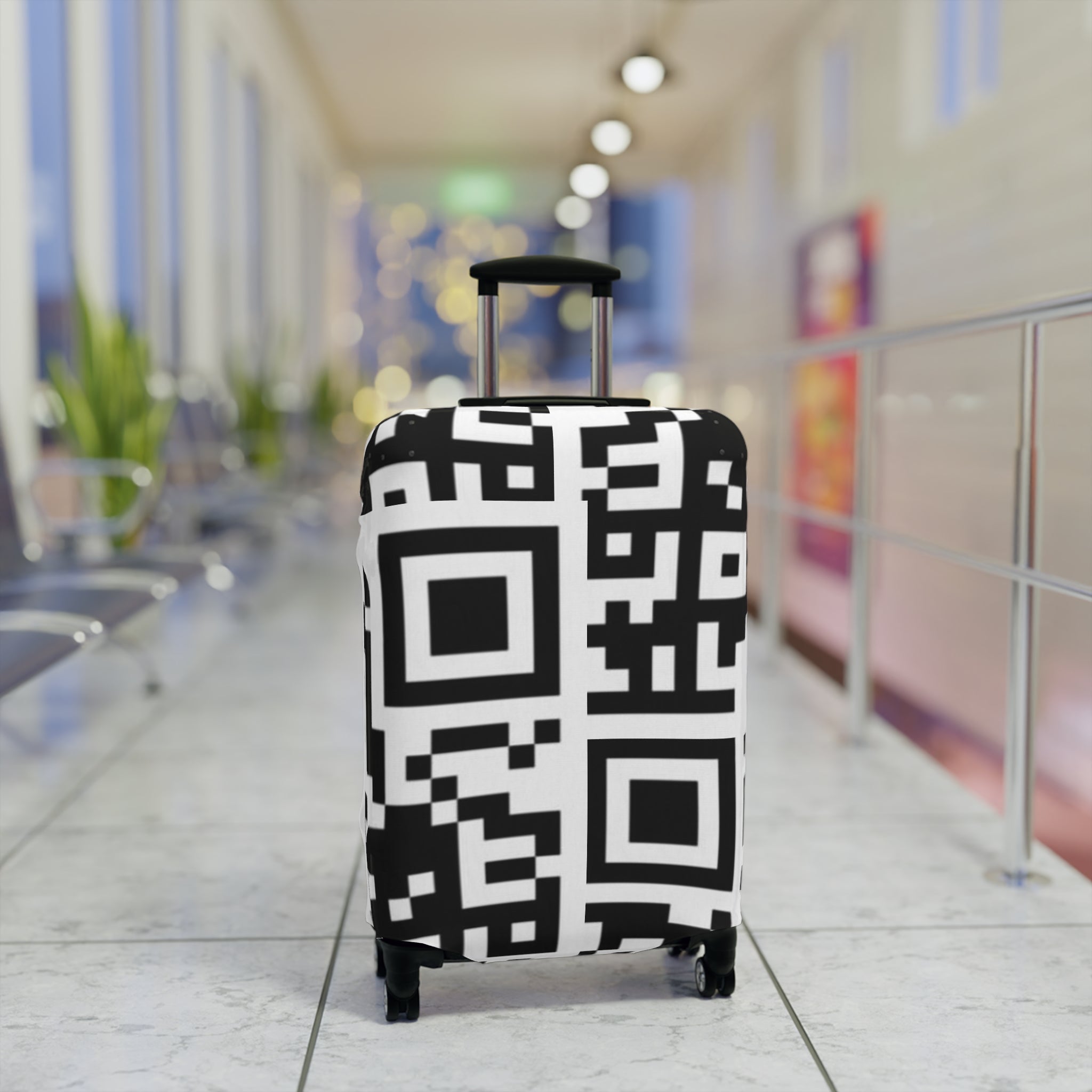 QR Print Luggage Cover