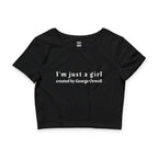 Just A Girl Created By George Orwell Crop Top Baby Tee