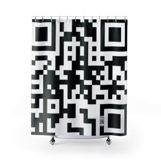 QR Print Shower Curtain