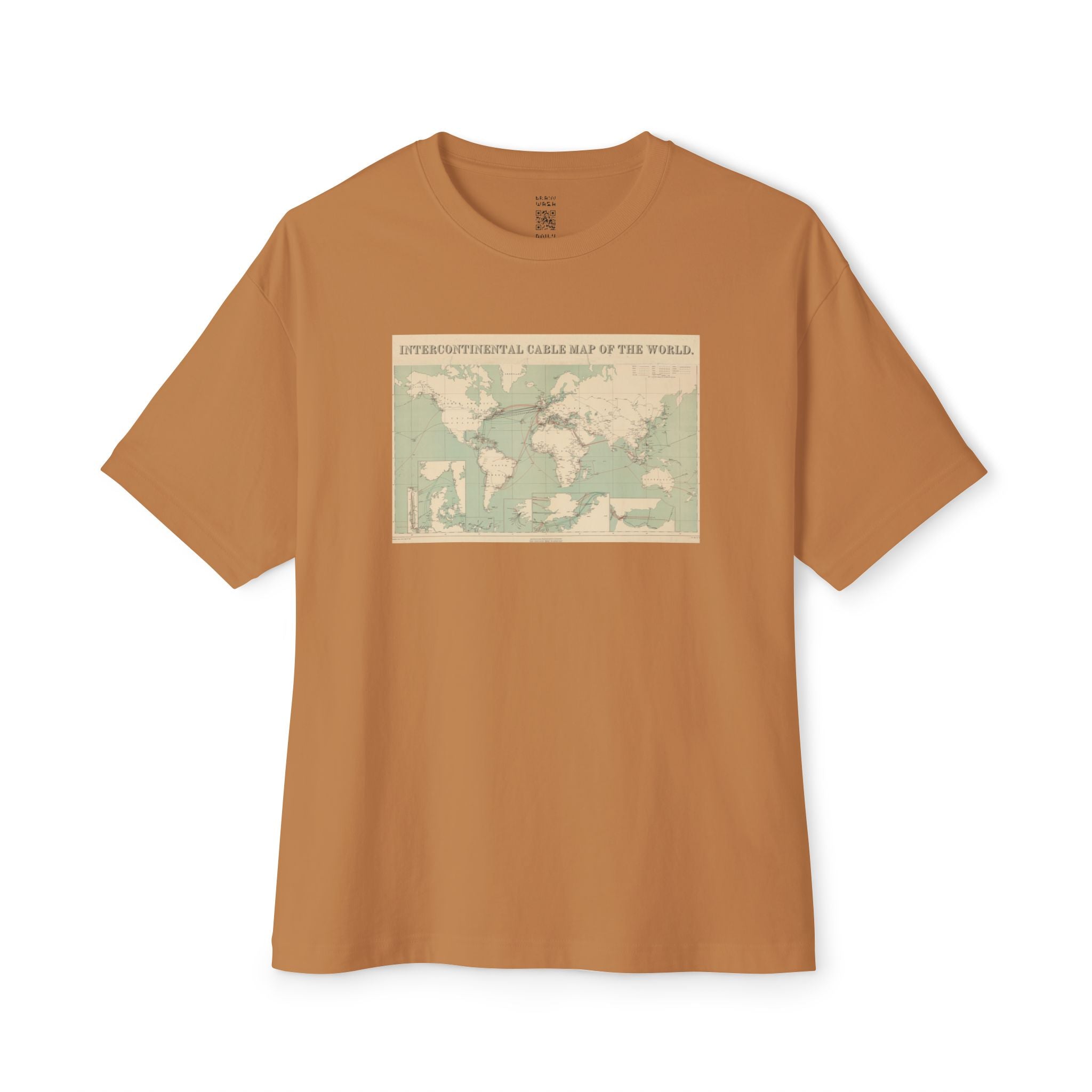 Intercontinental Cable Map Of The World Oversized Tee