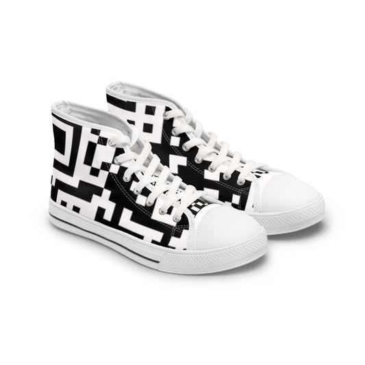 Women's QR Print High Top Sneakers