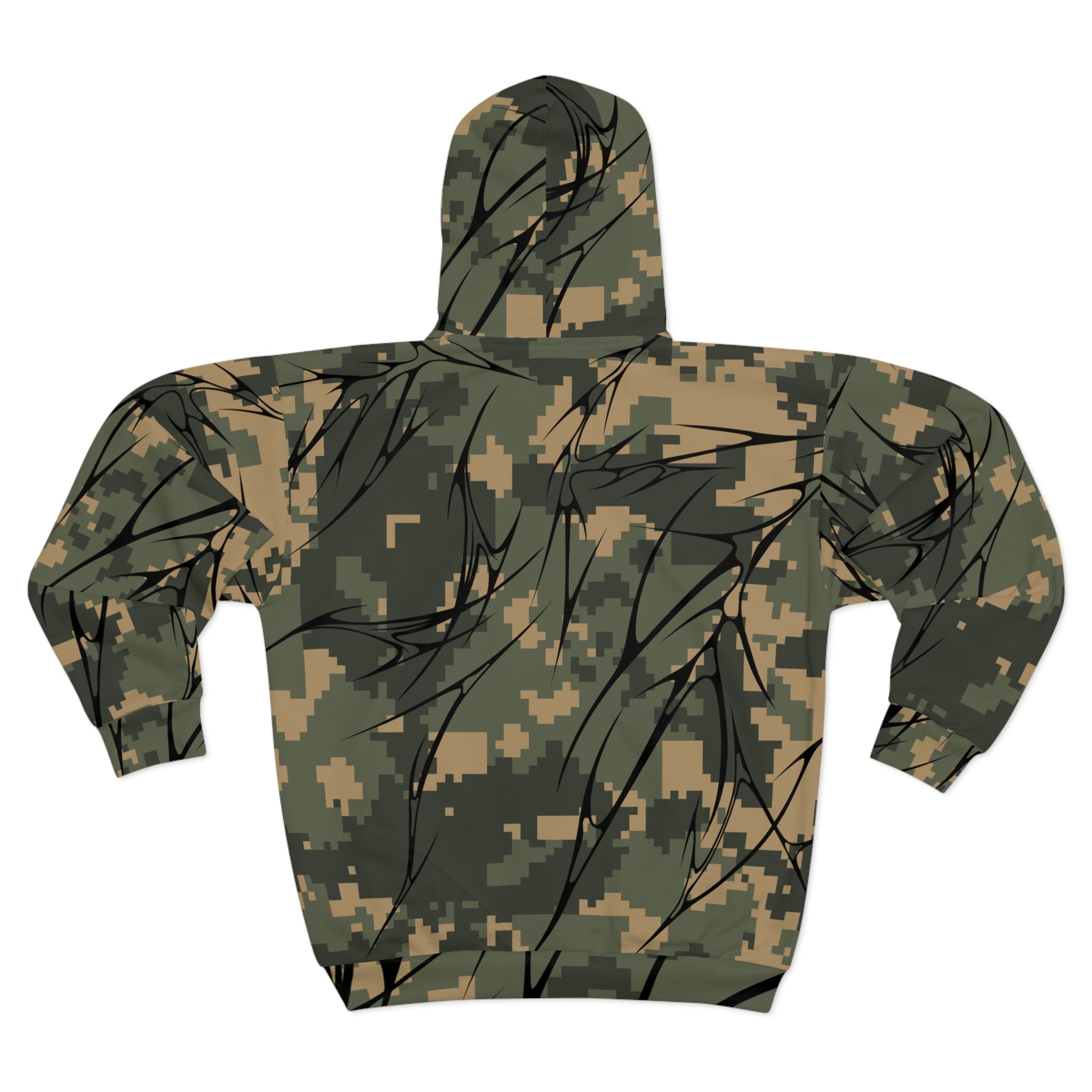 Cyber Sigil Digital Camo Zip Up Hoodie