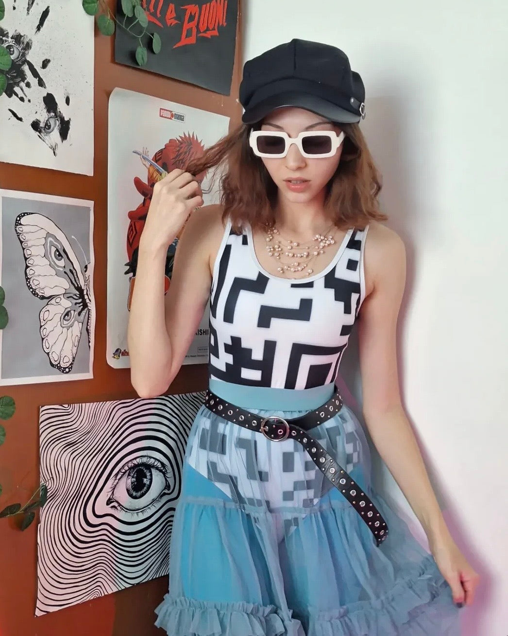 QR Code BodySuit One-Piece Swimsuit