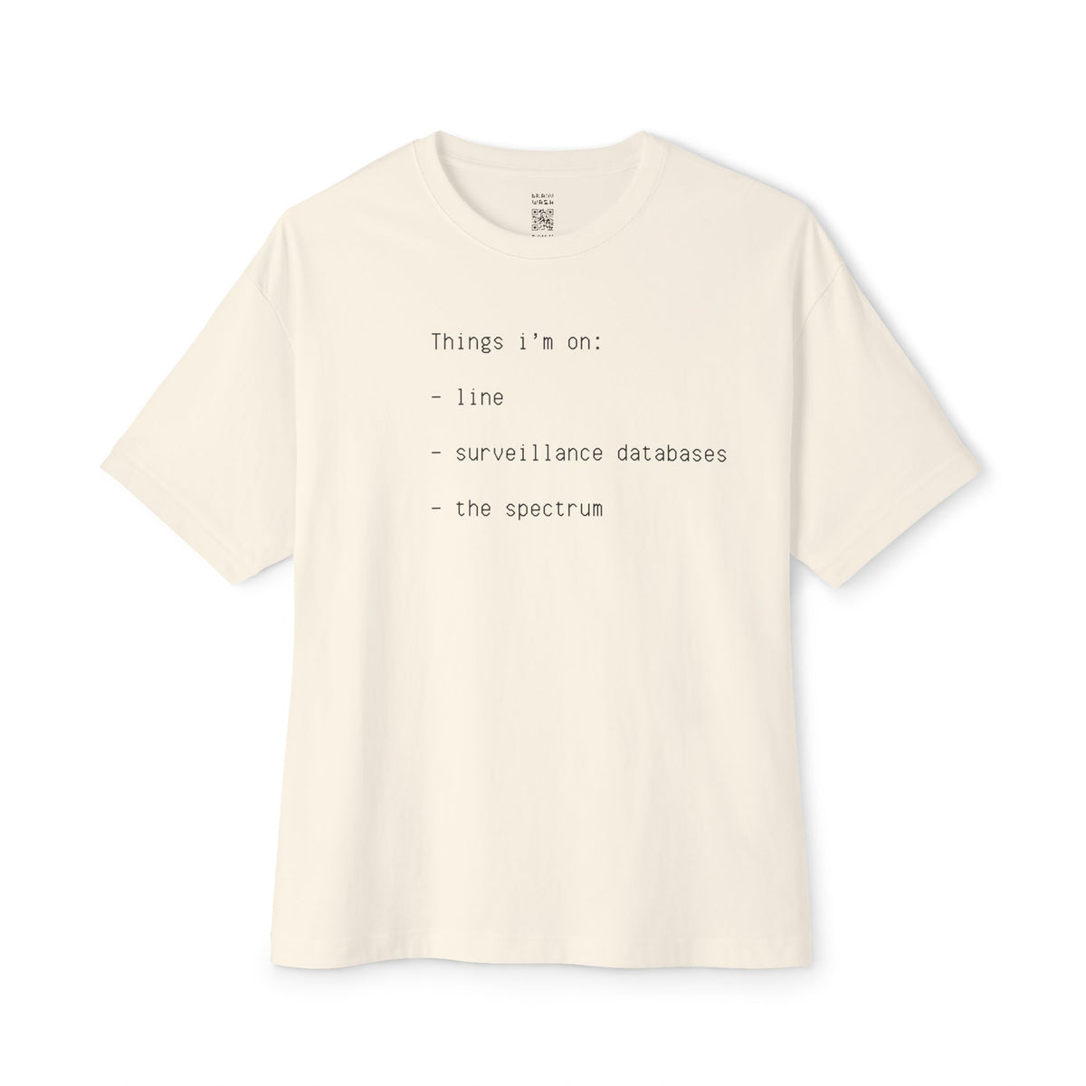 Things I’m On List Oversized Tee