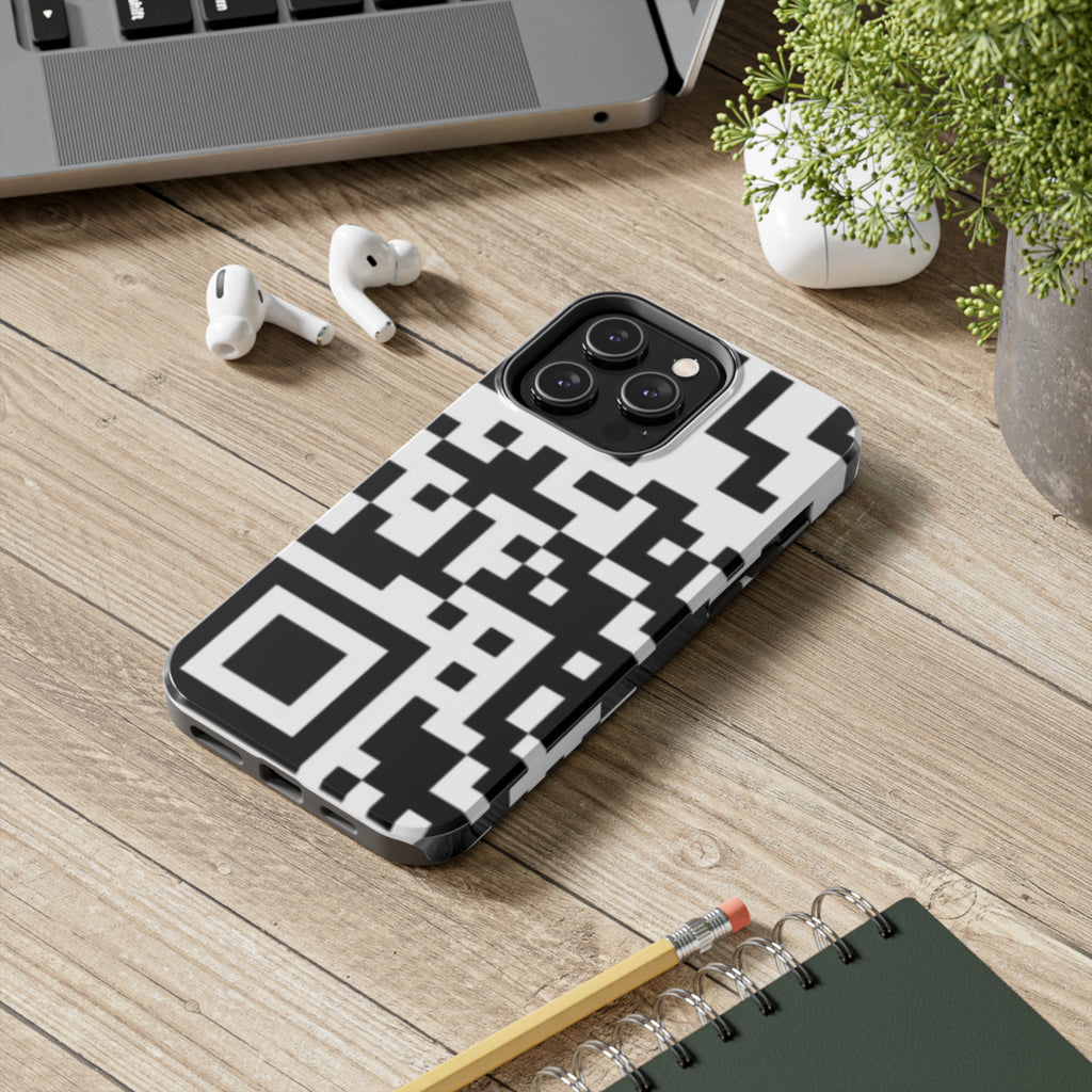 QR Print Tough Phone Case