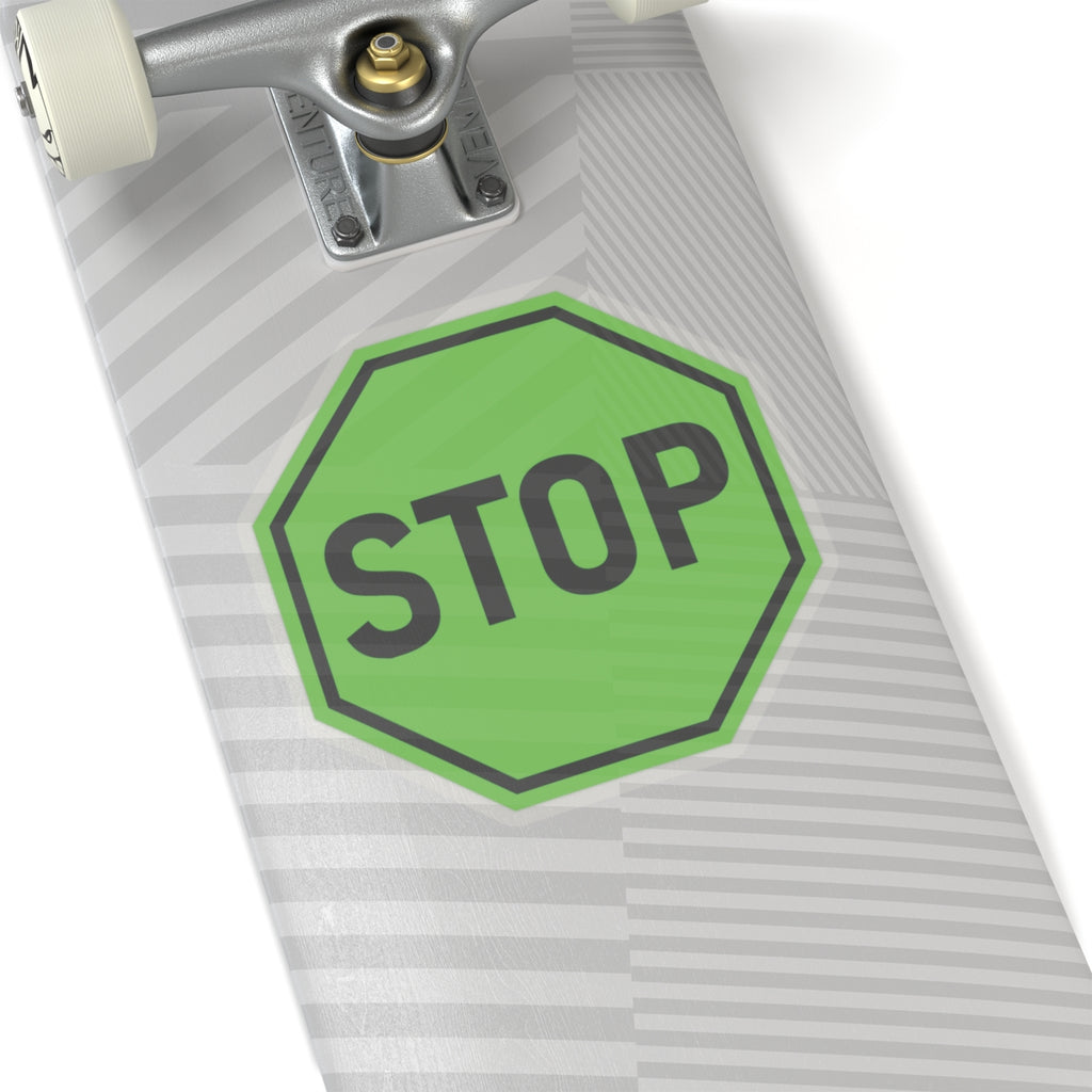 Green Stop Sign Sticker