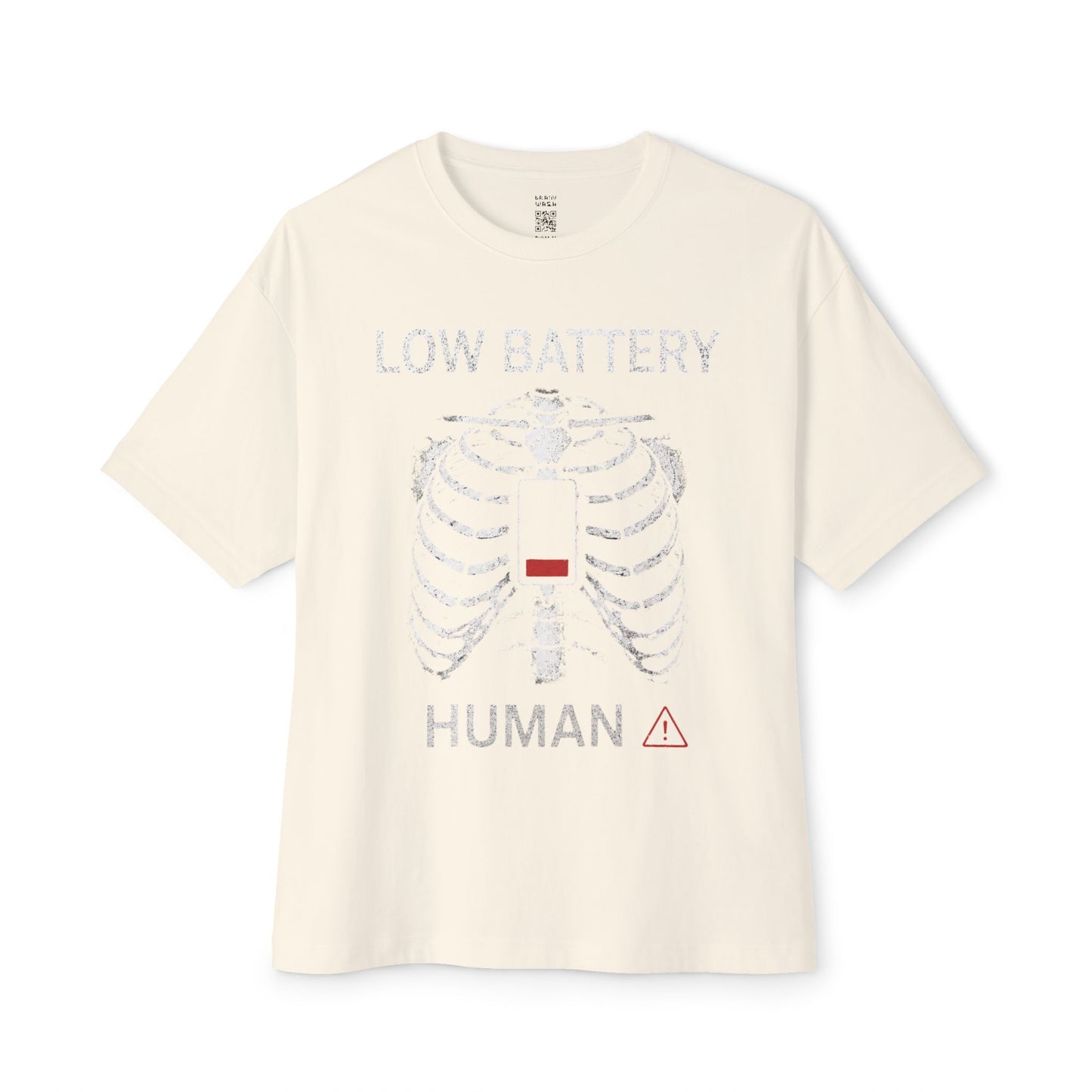Low Battery Human Oversized Tee