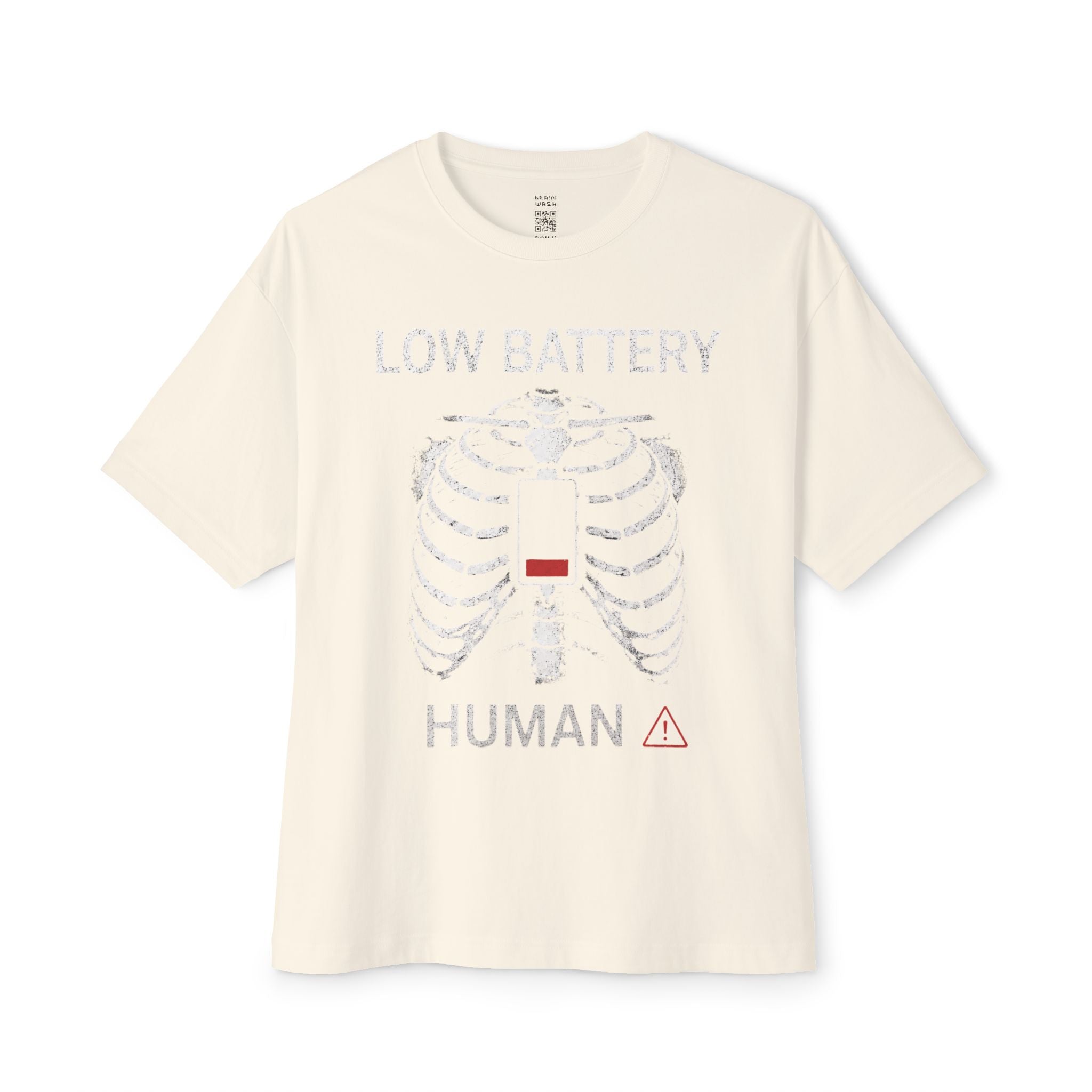 Low Battery Human Oversized Tee