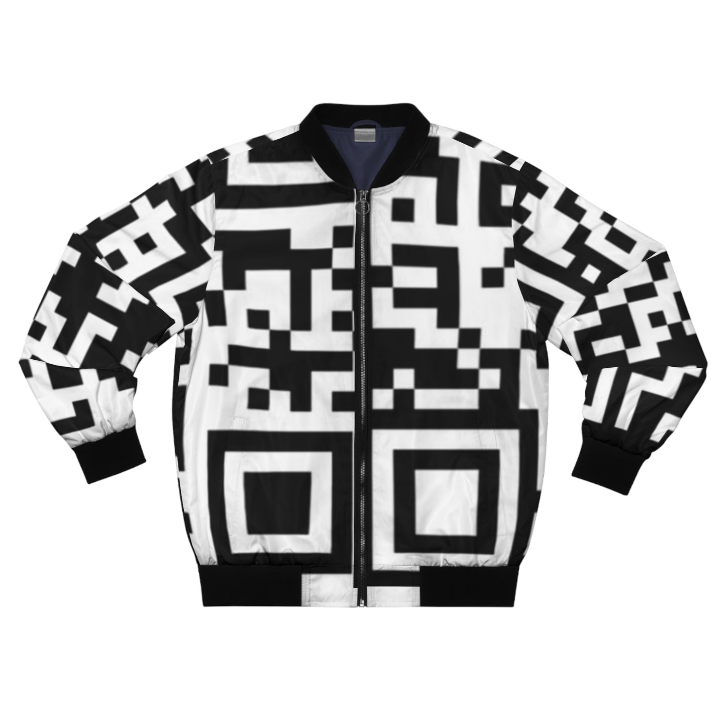 Men’s QR Print Bomber Jacket