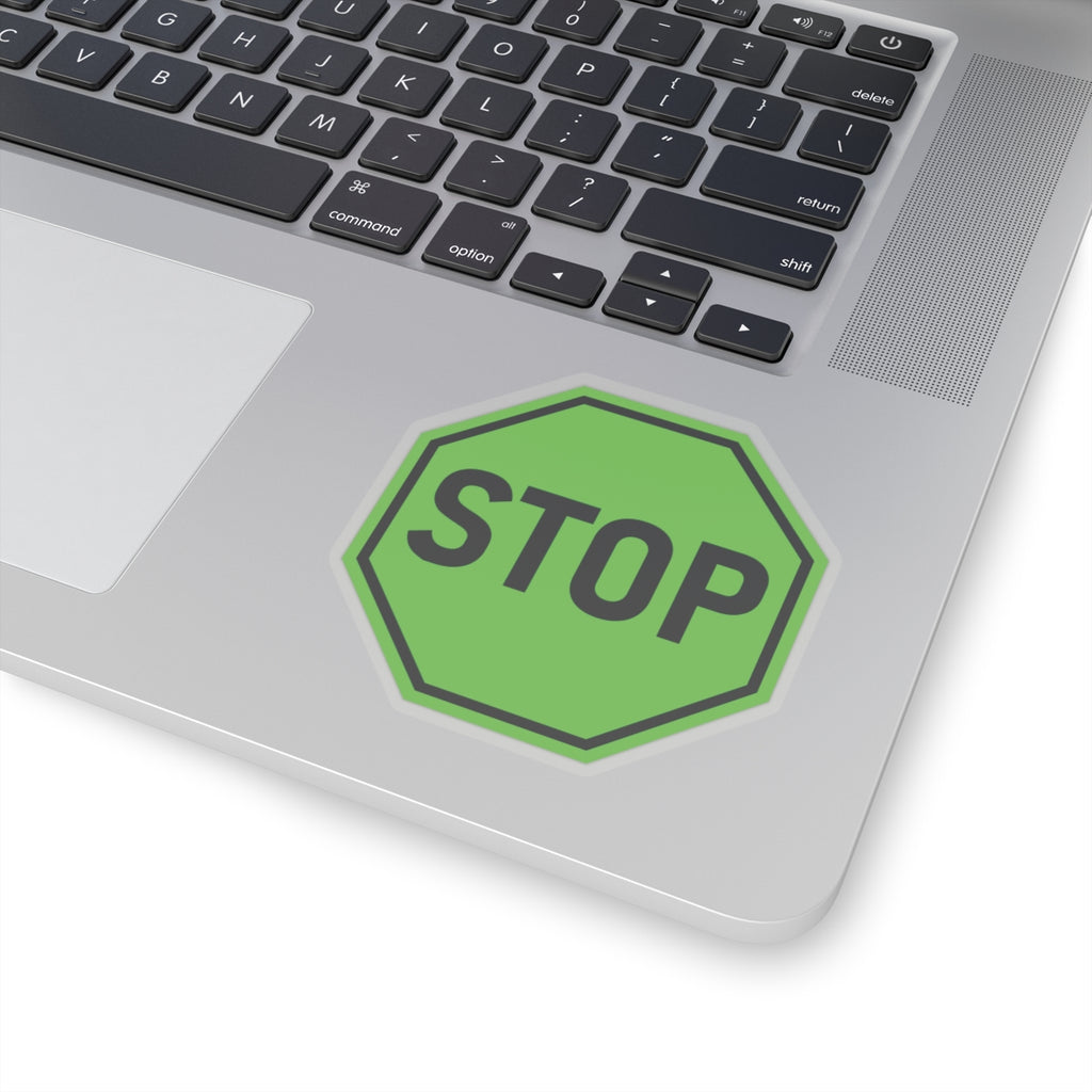 Green Stop Sign Sticker