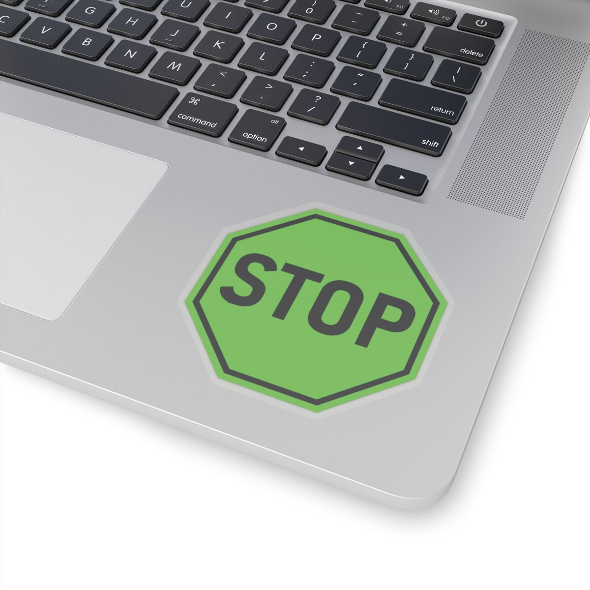 Green Stop Sign Sticker