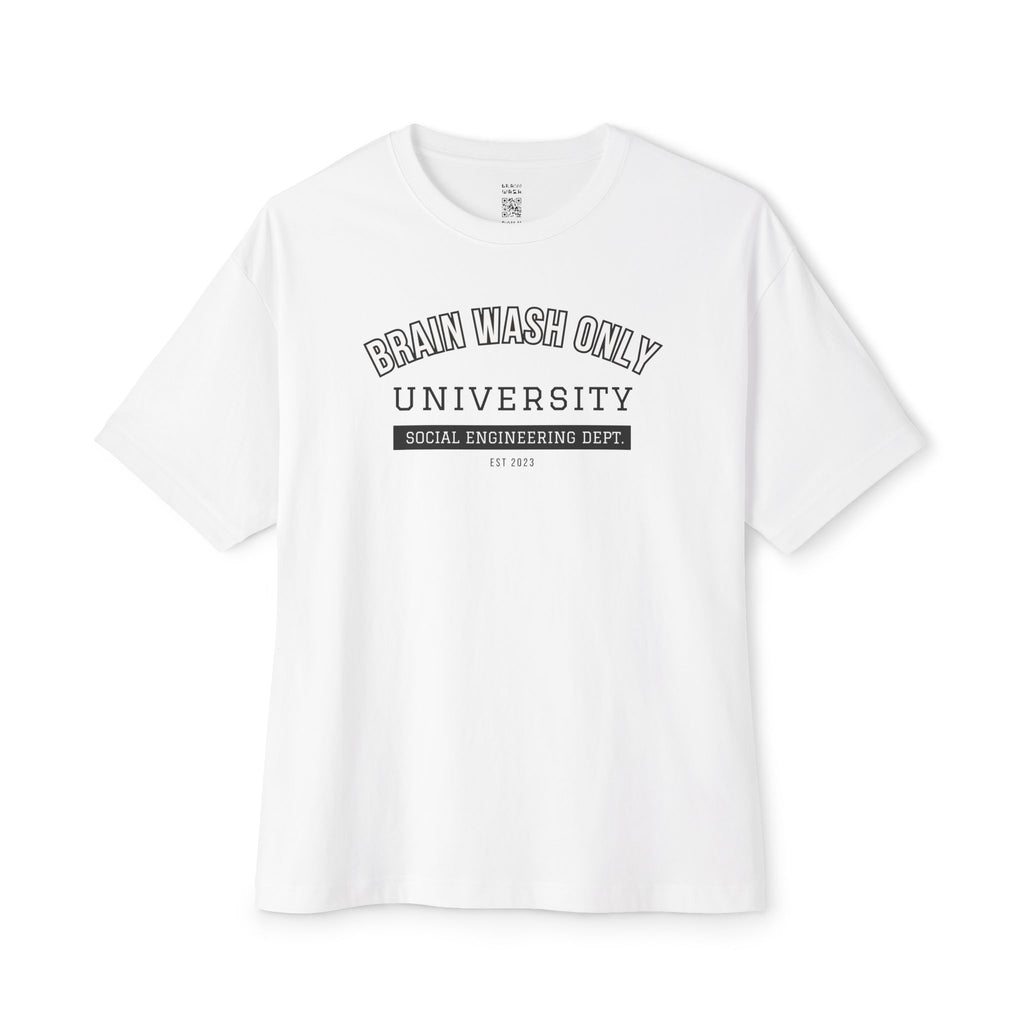 Brain Wash Only University Social Engineering Dept Oversized Tee