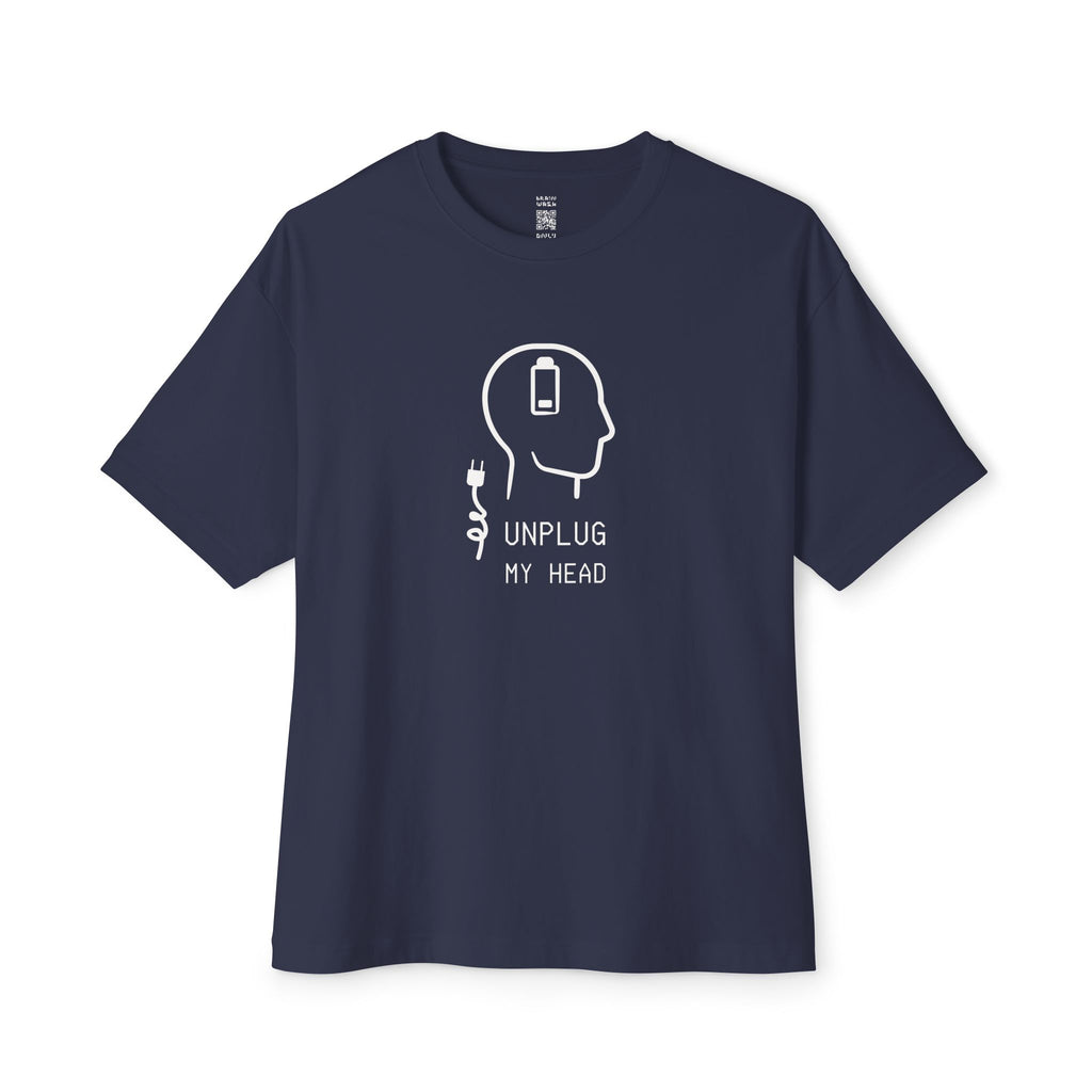 Unplug My Head Oversized Tee