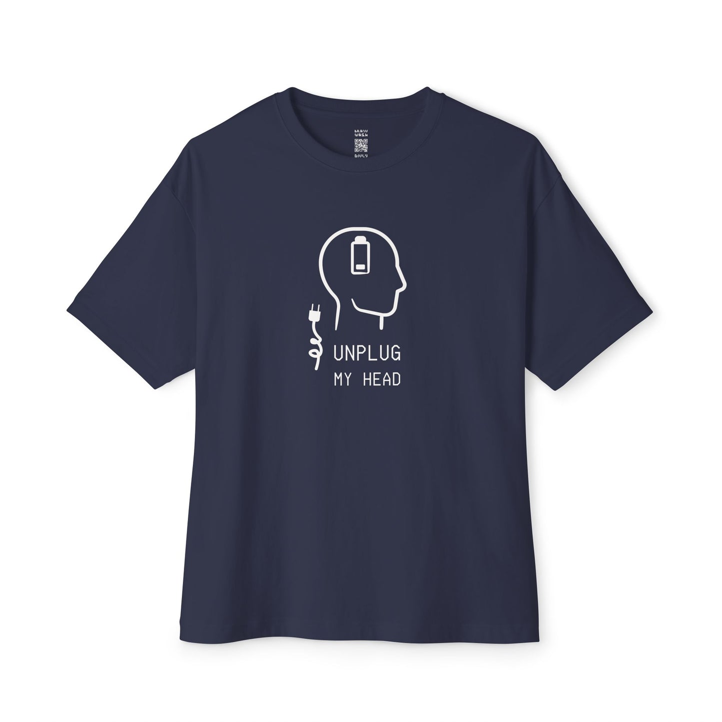 Unplug My Head Oversized Tee