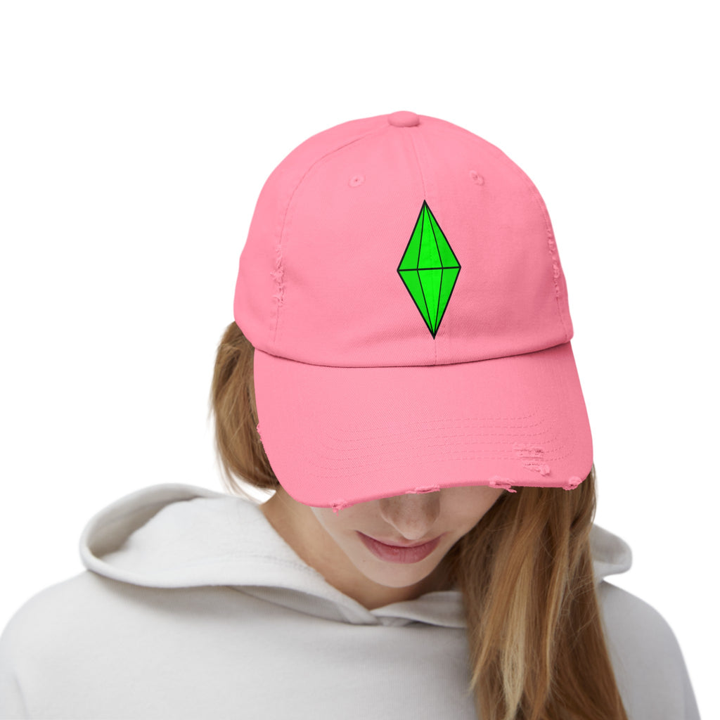 Distressed Plumbob Dad Hat