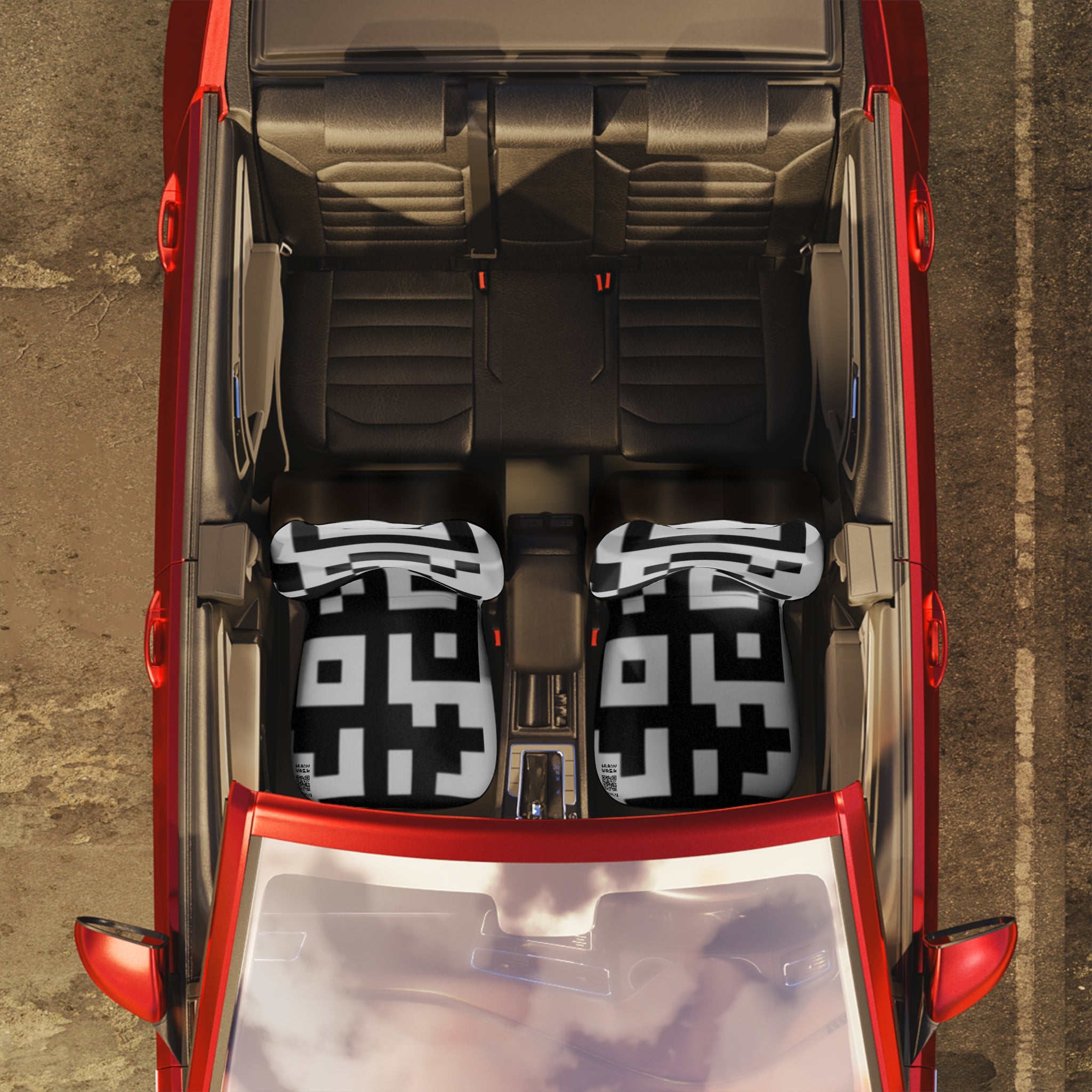 QR Print Car Seat Covers