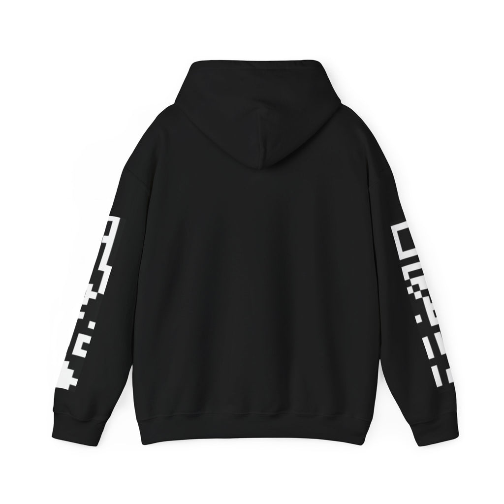 Brain Wash Only QR Sleeve Black Hoodie