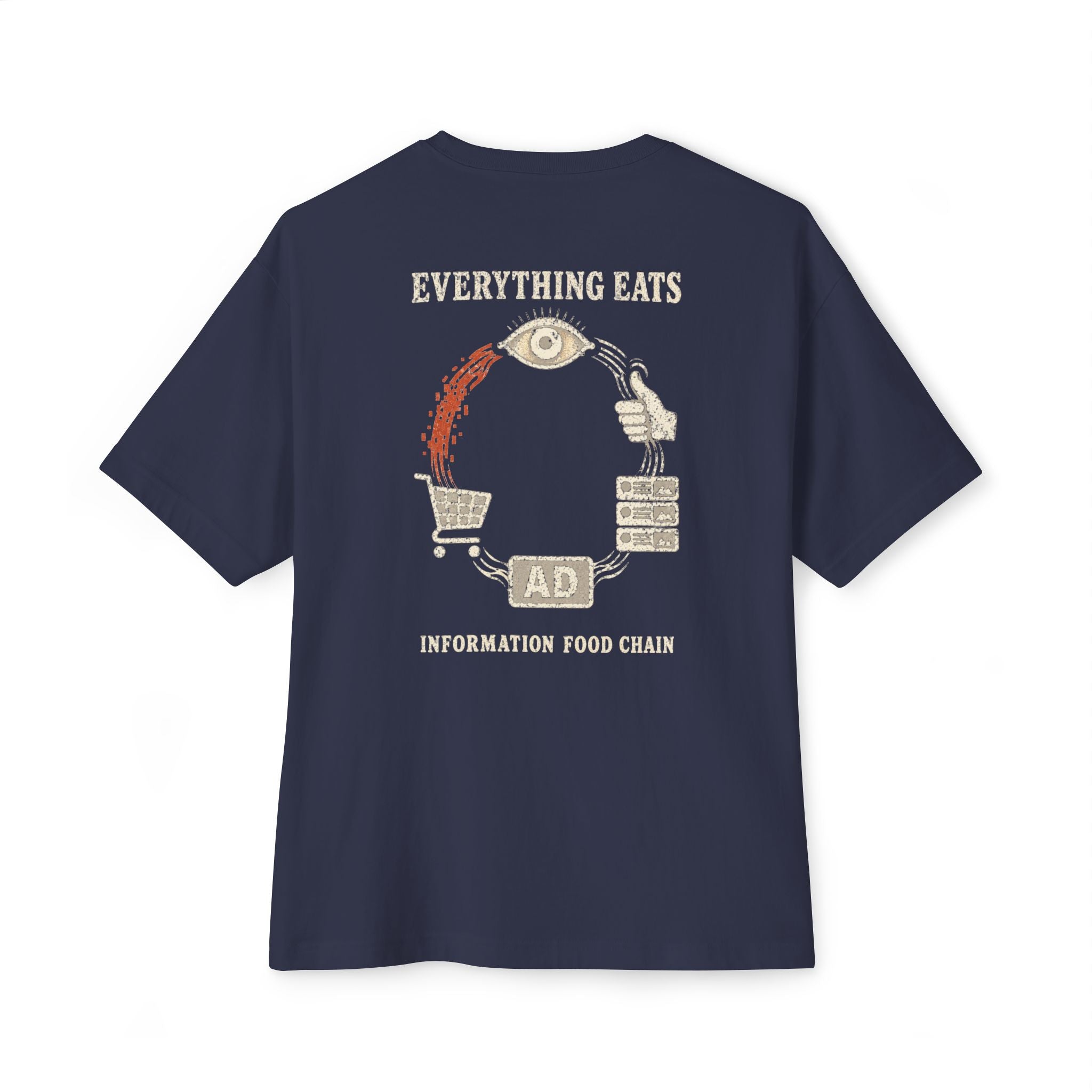 Information Food Chain Oversized Tee