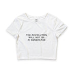 The Revolution Will Not Be AI Generated Crop Top Baby Tee