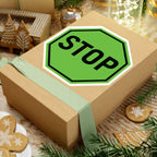 Green Stop Sign Sticker