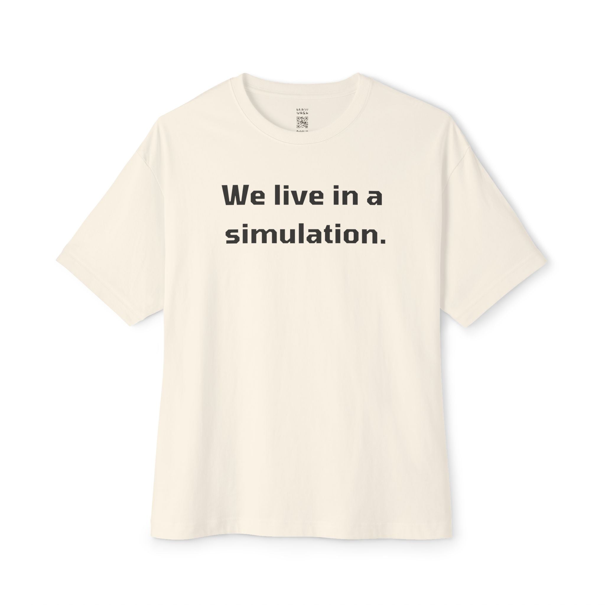 We Live In A Simulation Oversized Tee