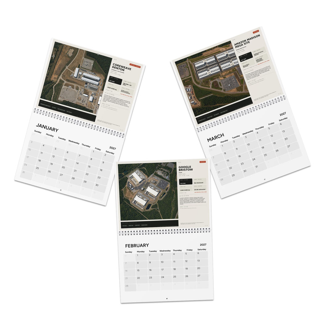 AI Data Centers 2027 Wall Calendar