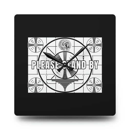 Please Stand By Test Pattern Wall Clock