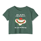 Black Friday (Coupon Clown Grin) Baby Tee Crop Top