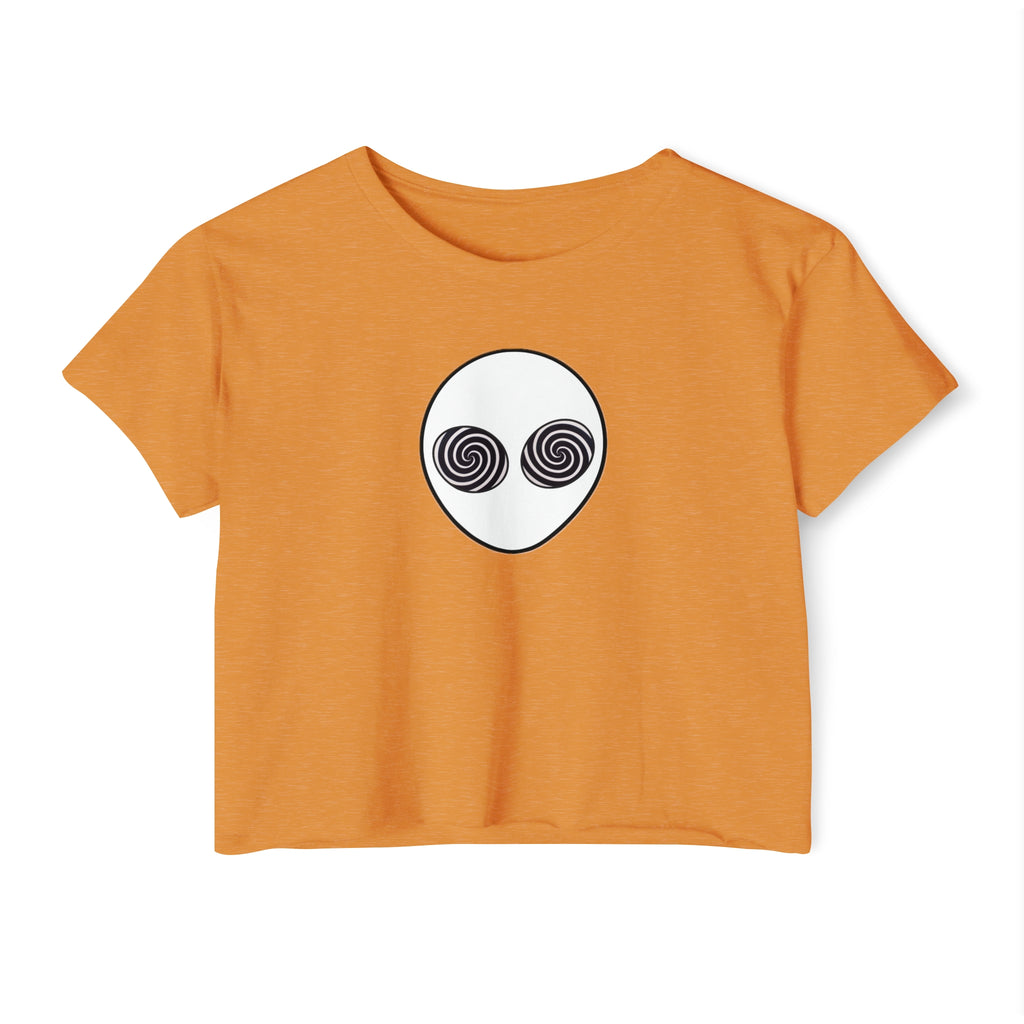 Trippy Alien Head Crop Top