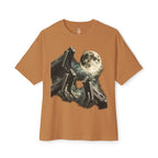 3 Robot Wolves Howling at the Moon Oversized Tee