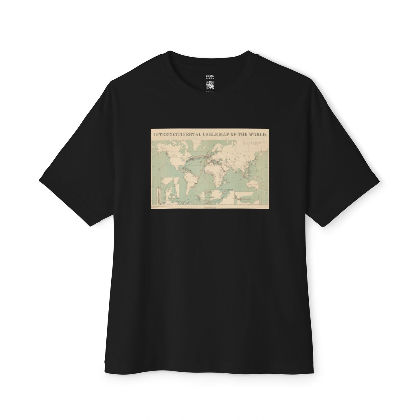 Intercontinental Cable Map Of The World Oversized Tee