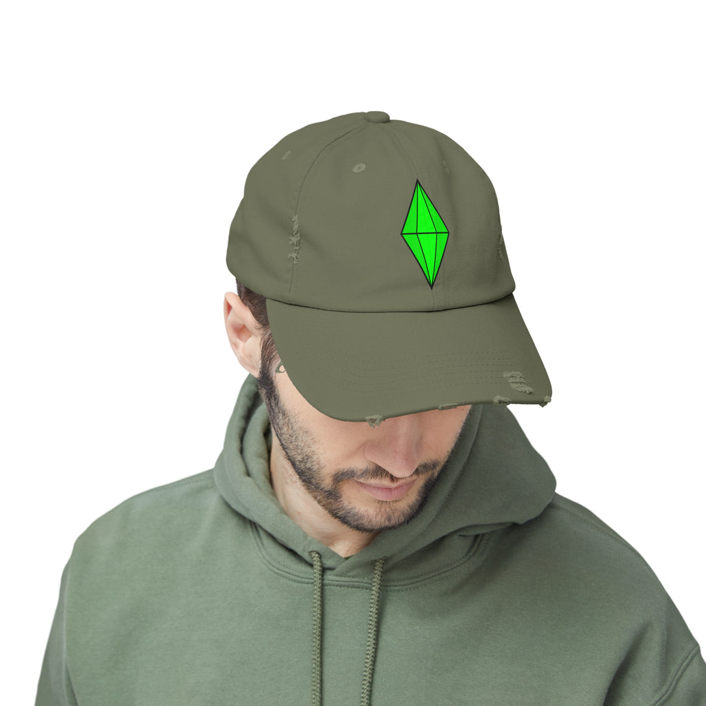 Distressed Plumbob Dad Hat