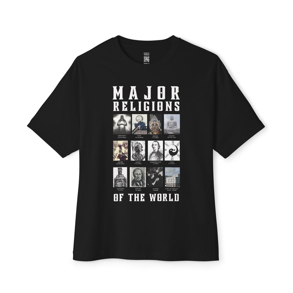 Major Religions Of The World Oversized Tee