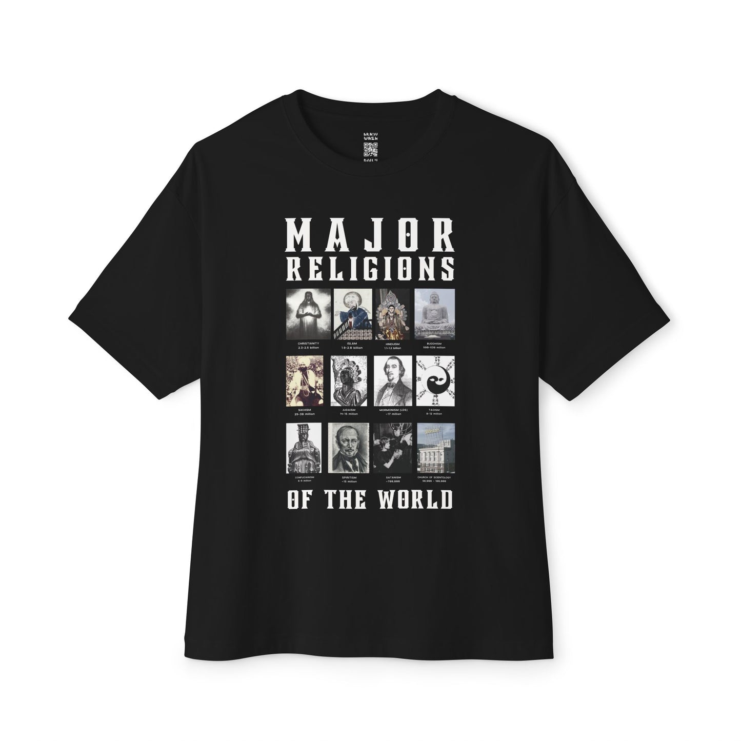 Major Religions Of The World Oversized Tee
