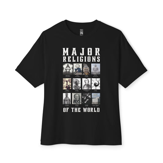 Major Religions Of The World Oversized Tee