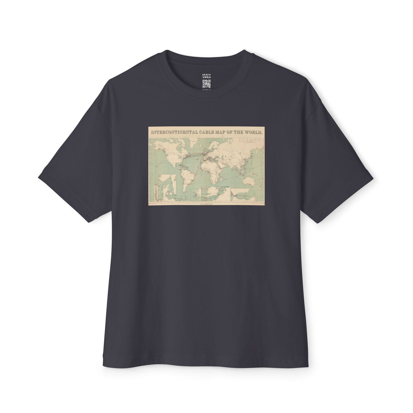 Intercontinental Cable Map Of The World Oversized Tee